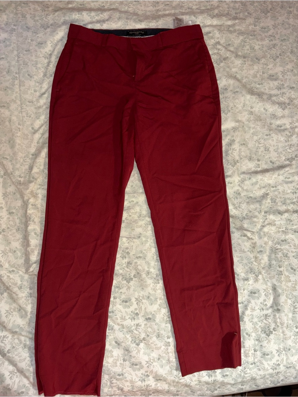 Banana Republic Women's Deep Red Skinny Ankle Pants
